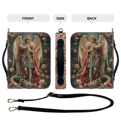 CHRISTIANARTBAG Bible Cover - Personalized Bible Cover with Archangel Warrior Design – Custom Name – CHRISTIANARTBAG Gift for Christians