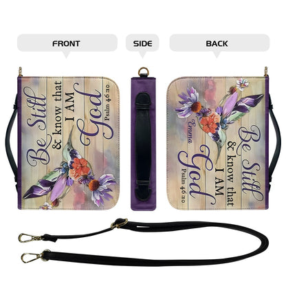 Personalized Bible Cover with Name – "Be Still & Know That I Am God" – Psalm 46:10