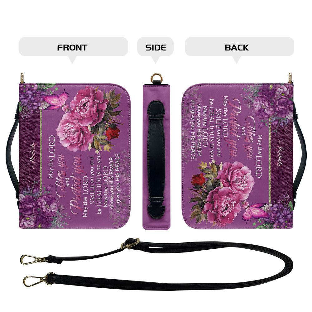 Personalized Christian Leather Handbag for Women – Bible Verse Floral Purse, Custom Name Religious Gift by CHRISTIANARTBAG