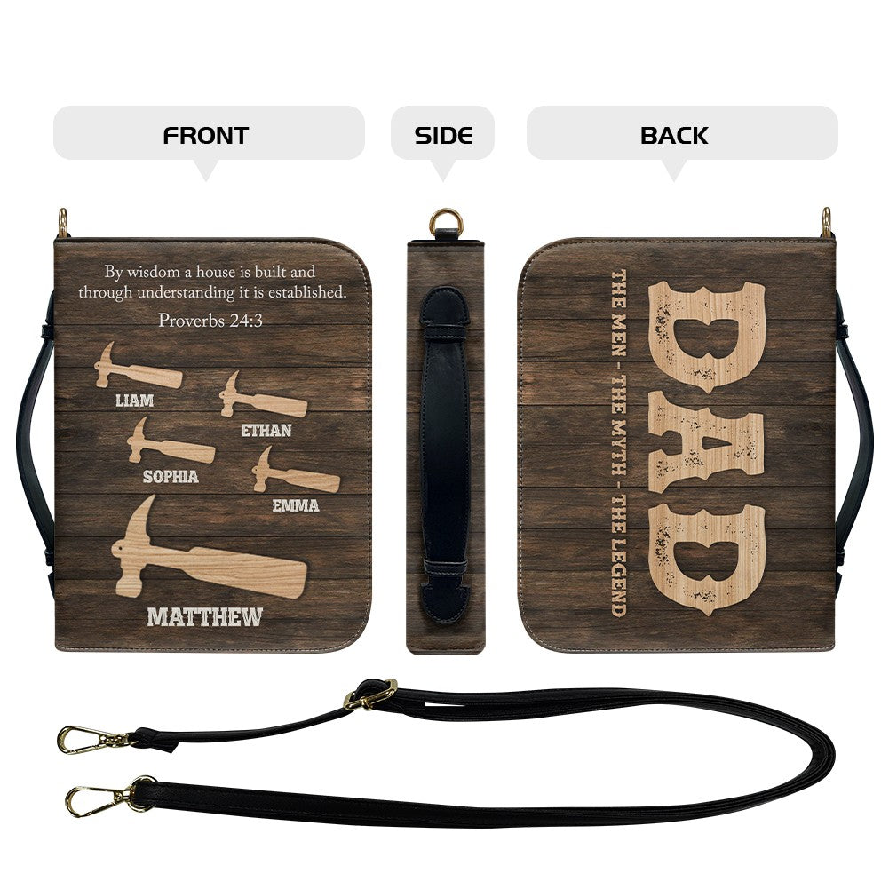 CHRISTIANARTBAG Bible Cover - Personalized Bible Cover for Dad – Custom Christian Gift with Name & Profession - CAB01052425