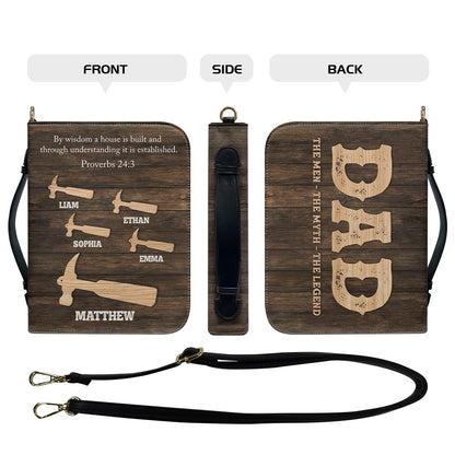 CHRISTIANARTBAG Bible Cover - Personalized Bible Cover for Dad – Custom Christian Gift with Name & Profession - CAB01052425