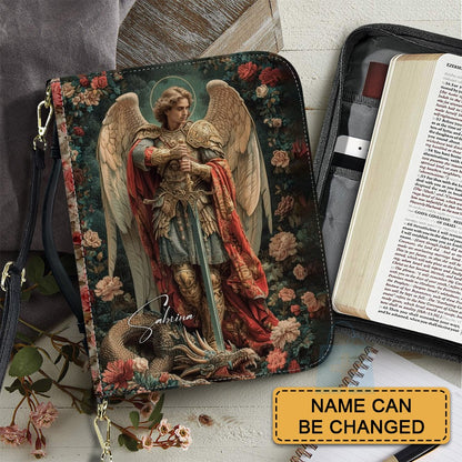 CHRISTIANARTBAG Bible Cover - Personalized Bible Cover with Archangel Warrior Design – Custom Name – CHRISTIANARTBAG Gift for Christians