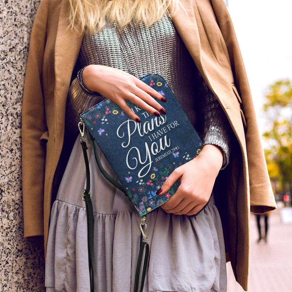 CHRISTIANARTBAG Bible Cover - I Know The Plans I Have For You - Custom Name and Bible Verse - Personalized Bible Cover, CABBBCV01180625