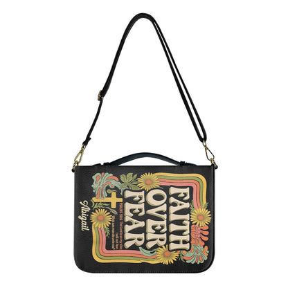 CHRISTIANARTBAG Bible Cover | Faith Over Fear - Customizable Bible Cover – Name - Christian Gifts - CAB01050525.