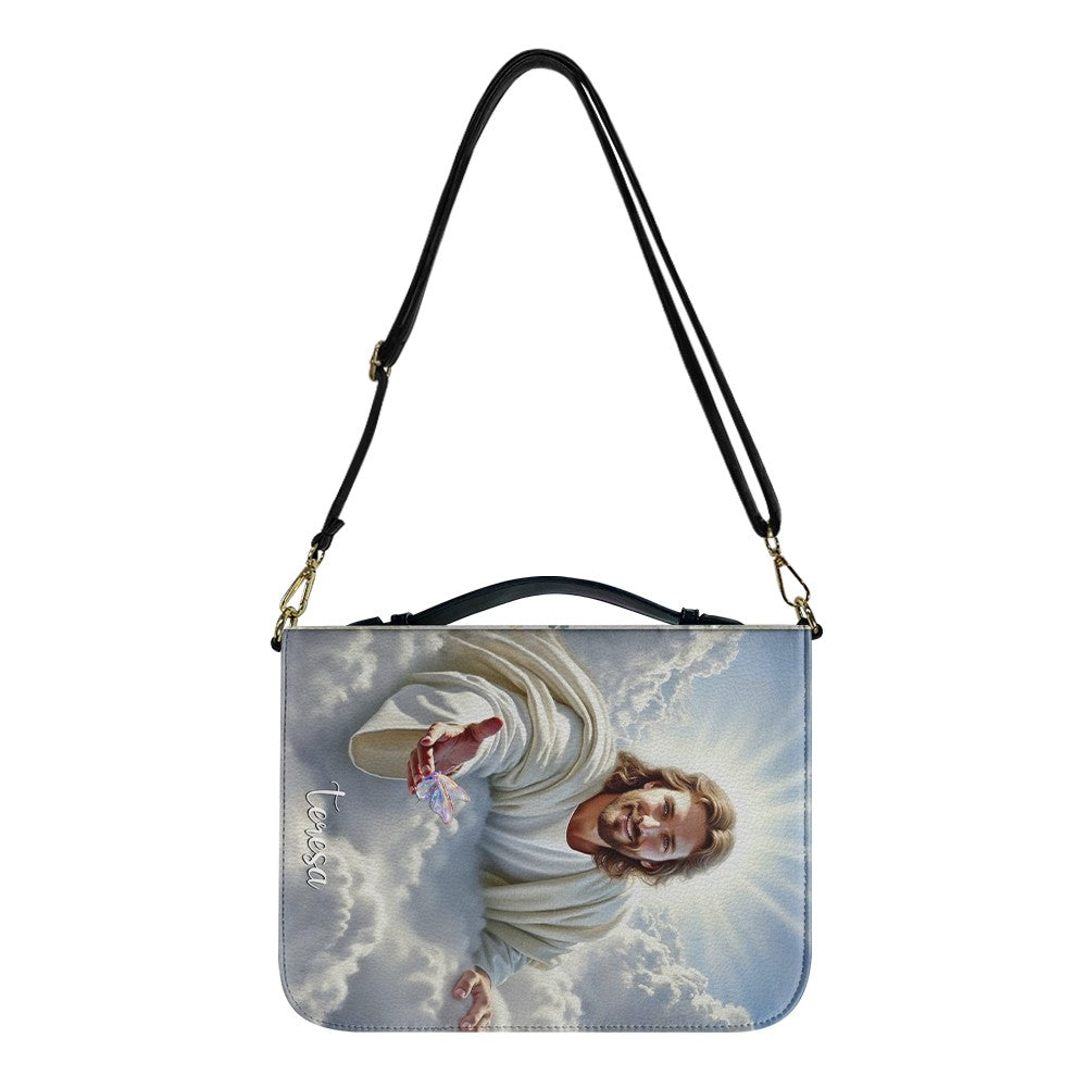 Personalized Bible Cover for Women – I Am a Child of God, Custom Name, Jesus Design | CHRISTIANARTBAG CAB01270625