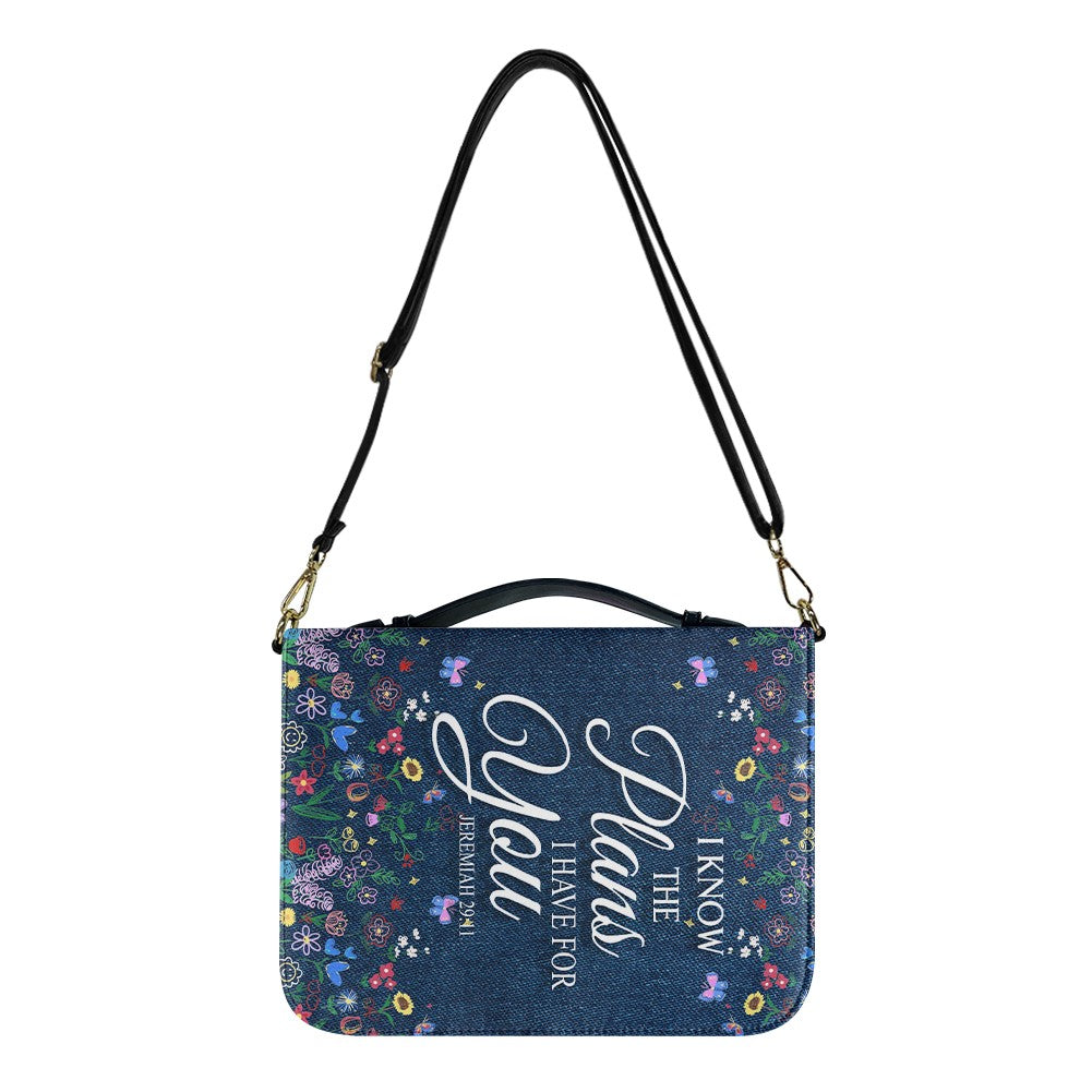 CHRISTIANARTBAG Bible Cover - I Know The Plans I Have For You - Custom Name and Bible Verse - Personalized Bible Cover, CABBBCV01180625