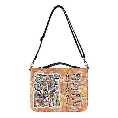 CHRISTIANARTBAG Bible Cover - Uncover the sacred meaning of your name - She is Mom - Personalized Bible Cover Flower Retro, CABBBCV01051825.