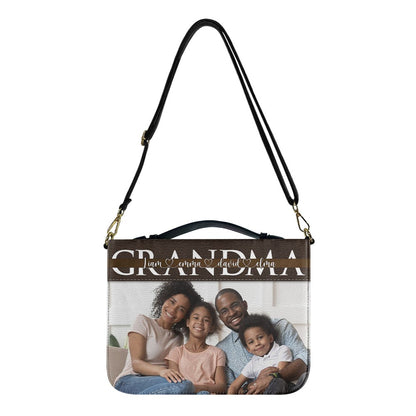 Personalized Bible Cover with Family Photo – Custom Name Christian Gift for Parents & Grandparents