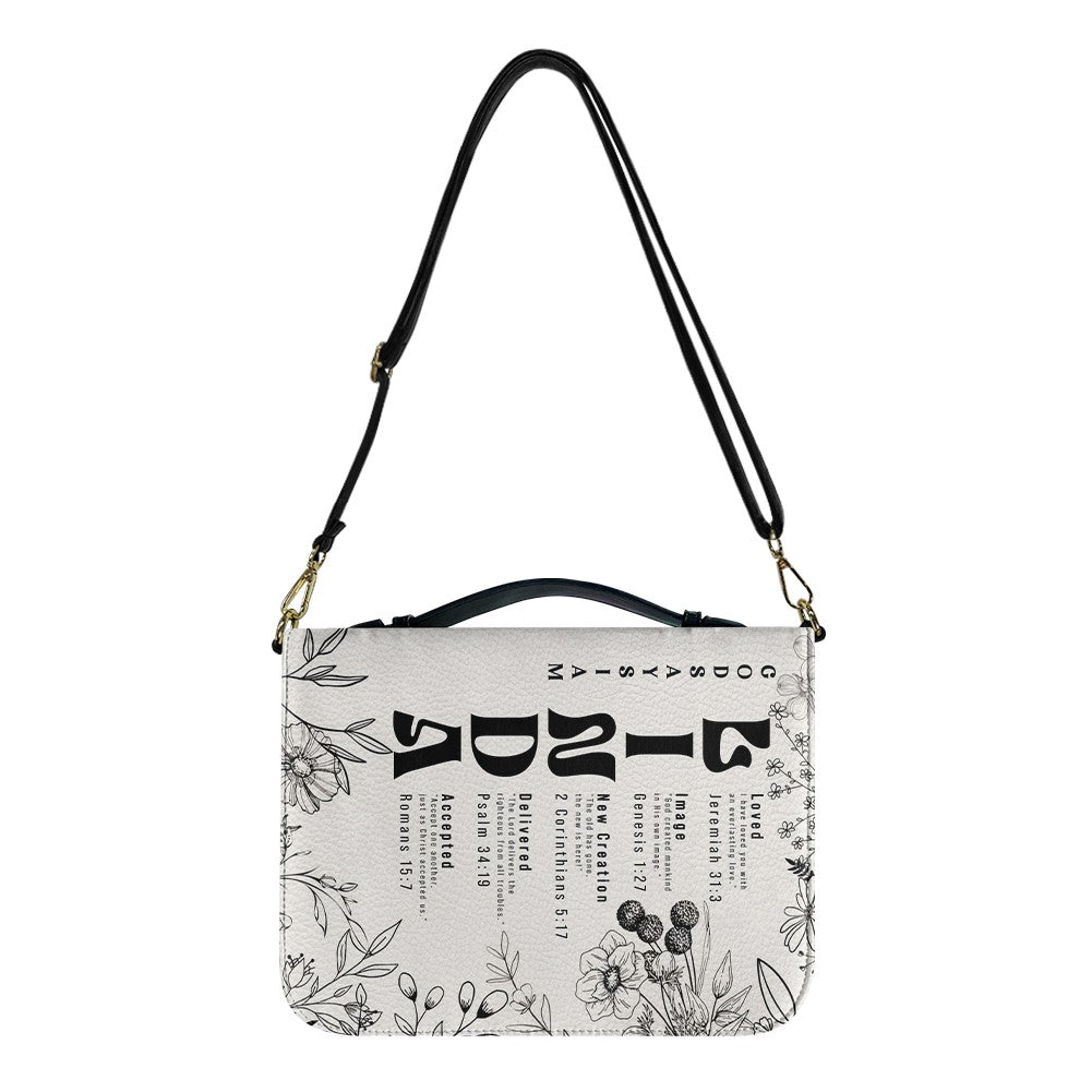 CHRISTIANARTBAG Bible Cover - Uncover the sacred meaning of your name - A Mind Anchored in Christ Blooms with Truth - Personalized Bible Cover, CABBBCV01051425.