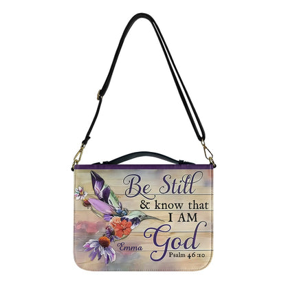 Personalized Bible Cover with Name – "Be Still & Know That I Am God" – Psalm 46:10