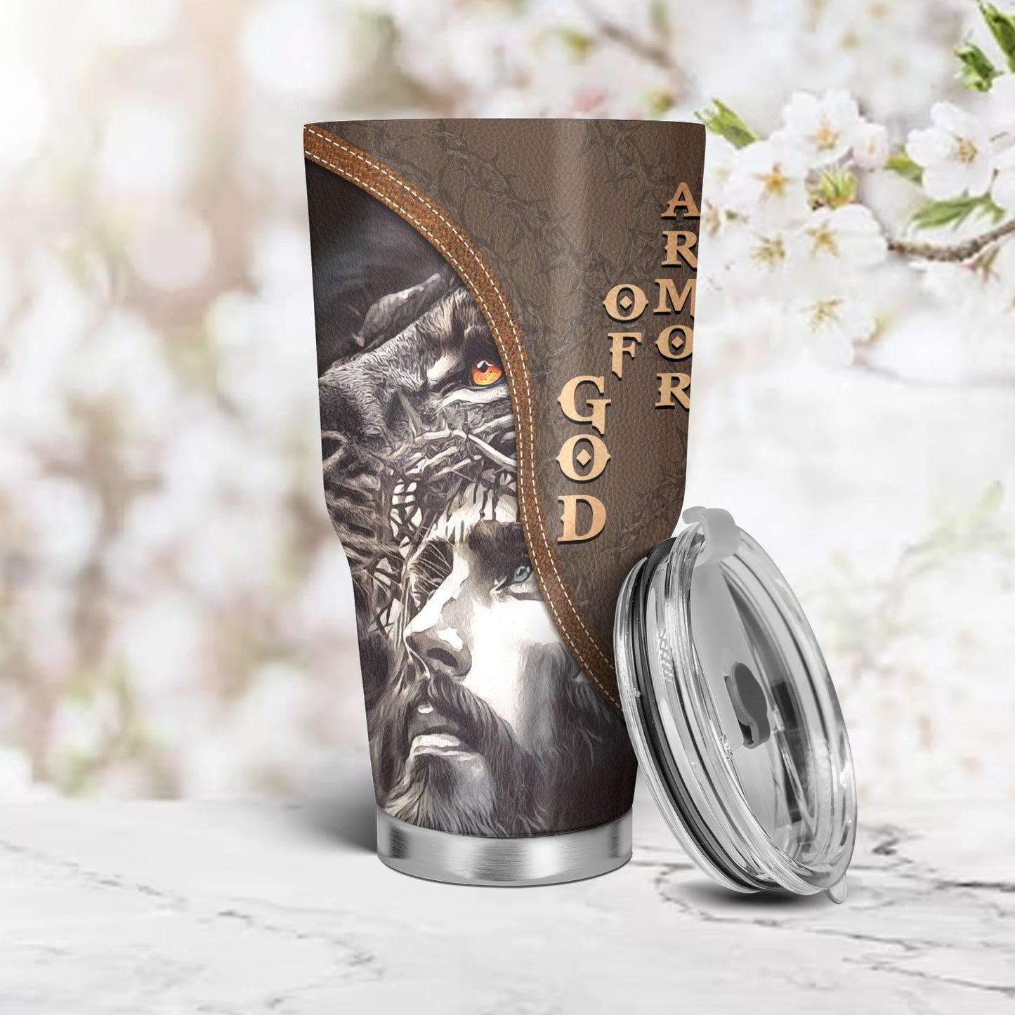 Personalized Christian Mug or Tumbler – Custom Name with Bible Verses | Changeable Skin Tone | Armor of God Gift