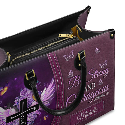 Christianart Designer Handbags, Be Strong and Courageous, Personalized Gifts, Gifts for Women. - Christian Art Bag