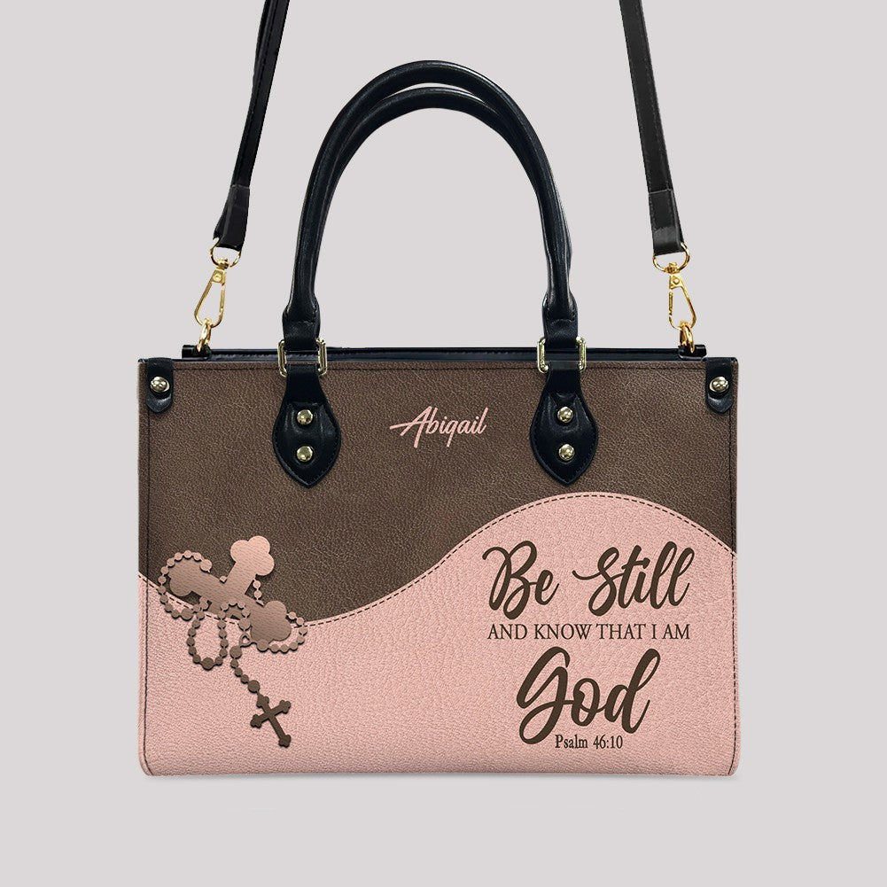 Christian Personalized Leather Handbag for Women – Custom Name & Scripture | CHRISTIANARTBAG