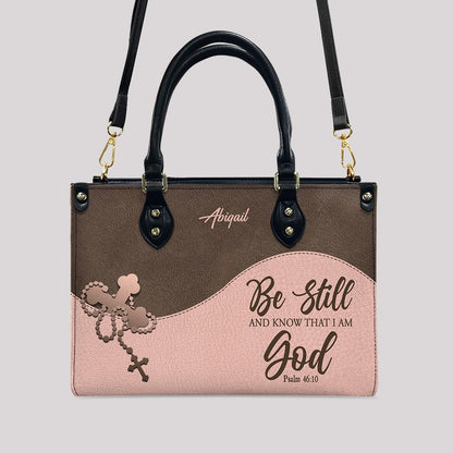 Christian Personalized Leather Handbag for Women – Custom Name & Scripture | CHRISTIANARTBAG
