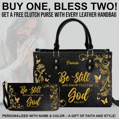 CHRISTIANARTBAG Bible Cover - I Know The Plans I Have For You - Free Clutch Purse with Personalized Leather Handbag - CAB060625