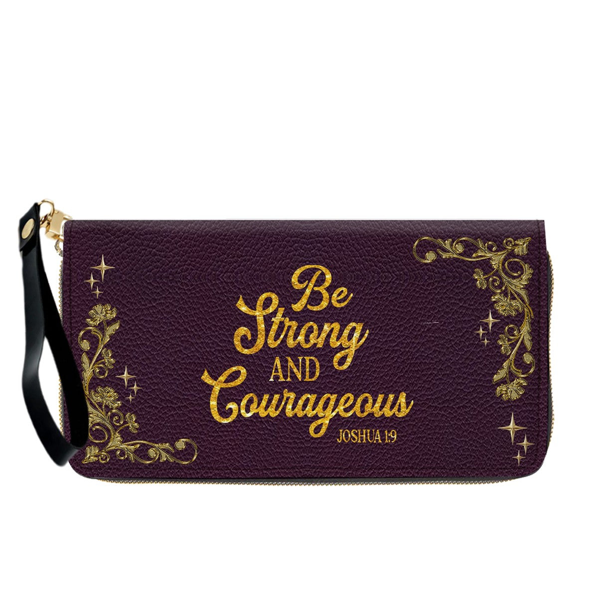 Personalized Leather Handbag & Long Wallet Set – Custom Name & Bible Verse | Elegant Christian Gift for Women