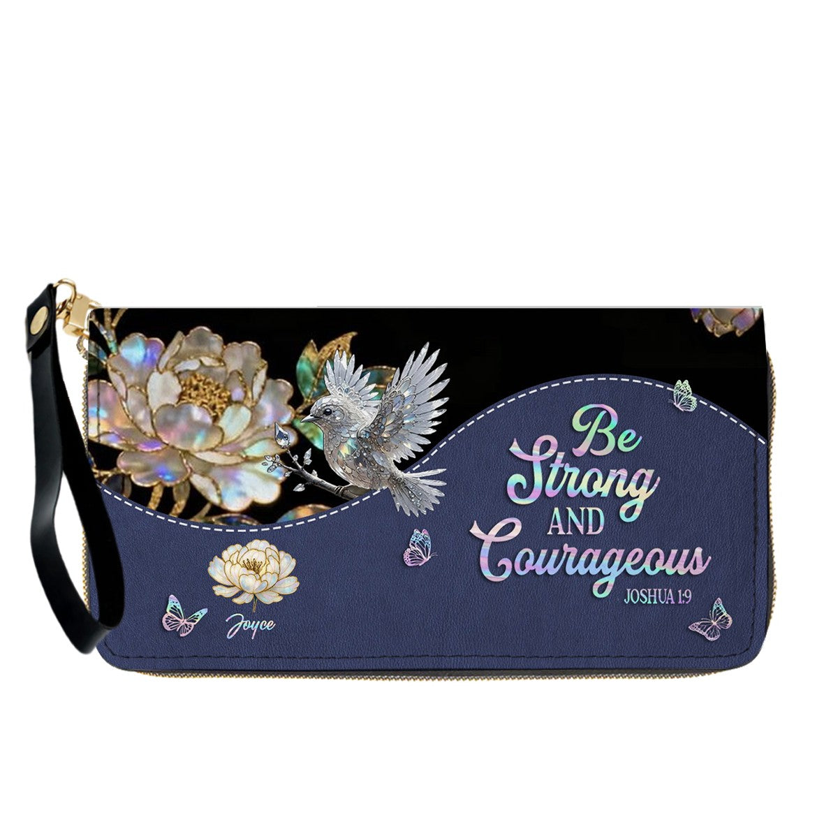 Personalized Leather Handbag – Christian Purse | Mother of Pearl Style | CHRISTIANARTBAG CAB123025