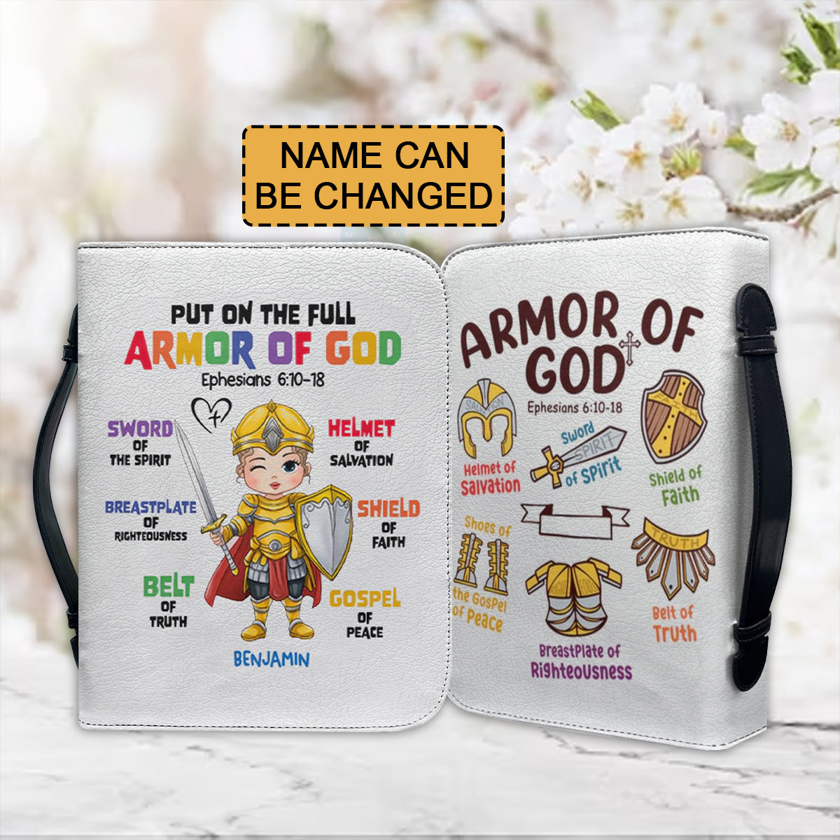 Christianartbag Bible Cover, Put On The Full Armor Of GOD Bible Cover, Personalized Bible Cover, Armor Of God Bible Cover, Bible Cover For Kids, Christian Gifts, CAB08281123. - Christian Art Bag