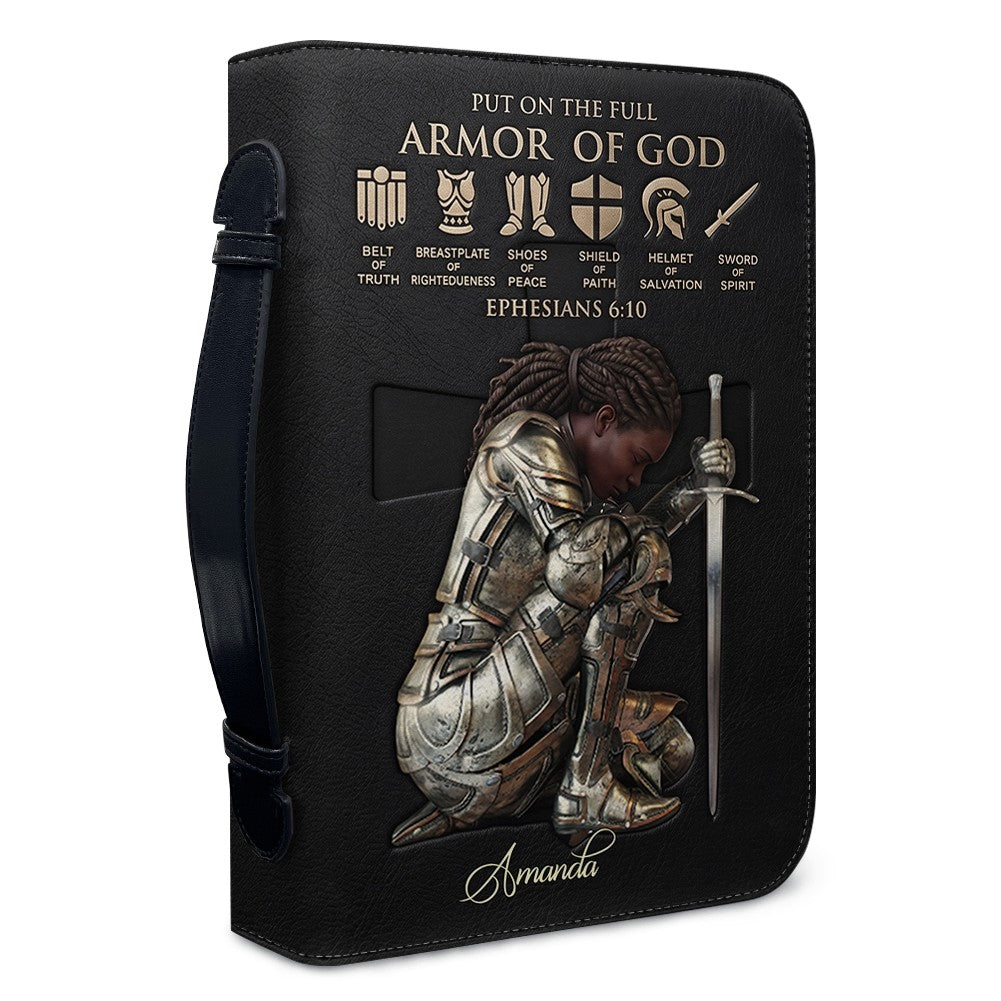 Personalized Armor of God Bible Cover Case | Custom Name & Color - CHRISTIANARTBAG 01082826