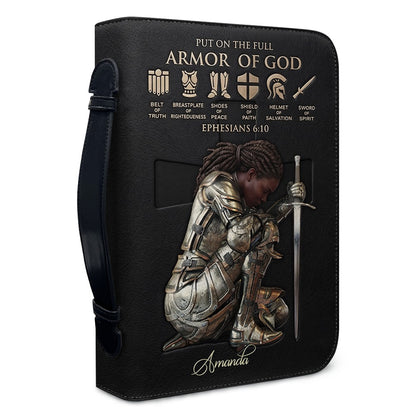 Personalized Armor of God Bible Cover Case | Custom Name & Color - CHRISTIANARTBAG 01082826