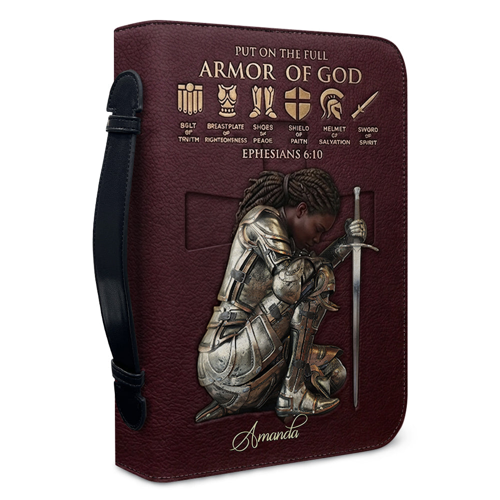 Personalized Armor of God Bible Cover Case | Custom Name & Color - CHRISTIANARTBAG 01082826