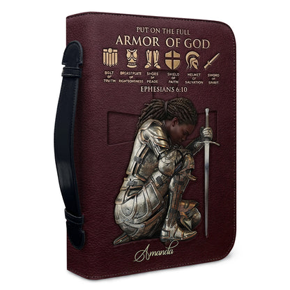 Personalized Armor of God Bible Cover Case | Custom Name & Color - CHRISTIANARTBAG 01082826