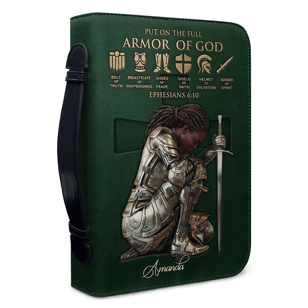 Personalized Armor of God Bible Cover Case | Custom Name & Color - CHRISTIANARTBAG 01082826