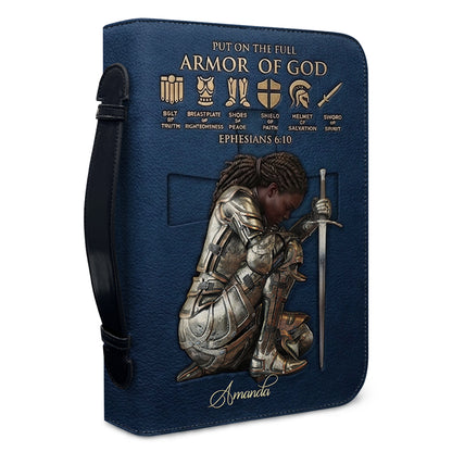 Personalized Armor of God Bible Cover Case | Custom Name & Color - CHRISTIANARTBAG 01082826