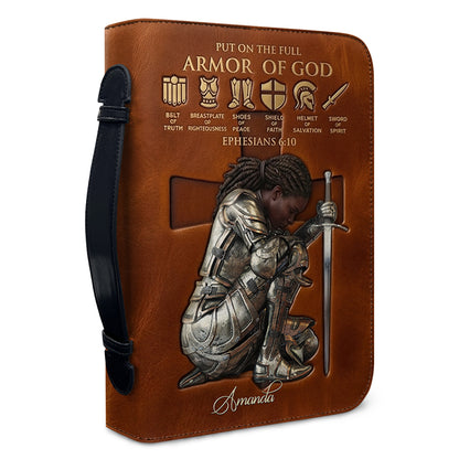Personalized Armor of God Bible Cover Case | Custom Name & Color - CHRISTIANARTBAG 01082826