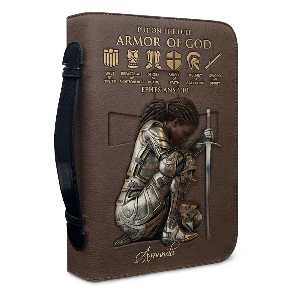 Personalized Armor of God Bible Cover Case | Custom Name & Color - CHRISTIANARTBAG 01082826