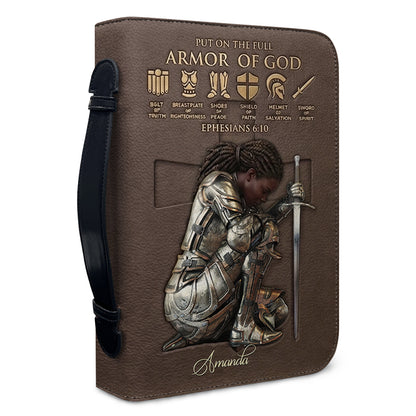 Personalized Armor of God Bible Cover Case | Custom Name & Color - CHRISTIANARTBAG 01082826