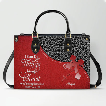 Personalized Christian Leather Handbag with Custom Bible Verse – Leopard Print Faith Purse Gift for Women by CHRISTIANARTBAG