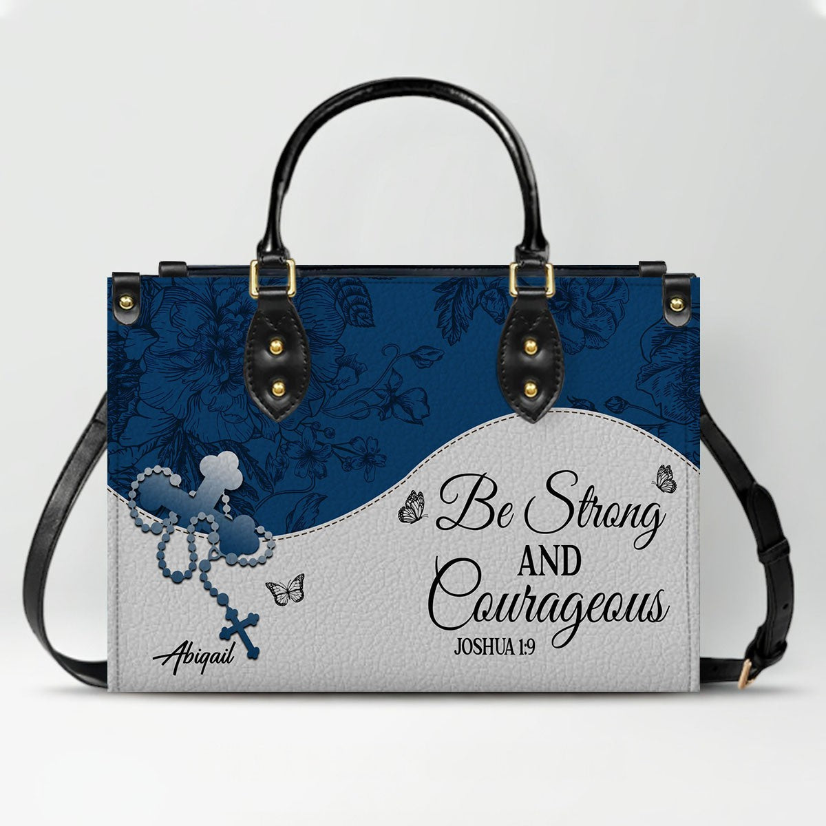 Personalized Leather Handbag with Bible Verses – Custom Christian Purse with Name | CHRISTIANARTBAG