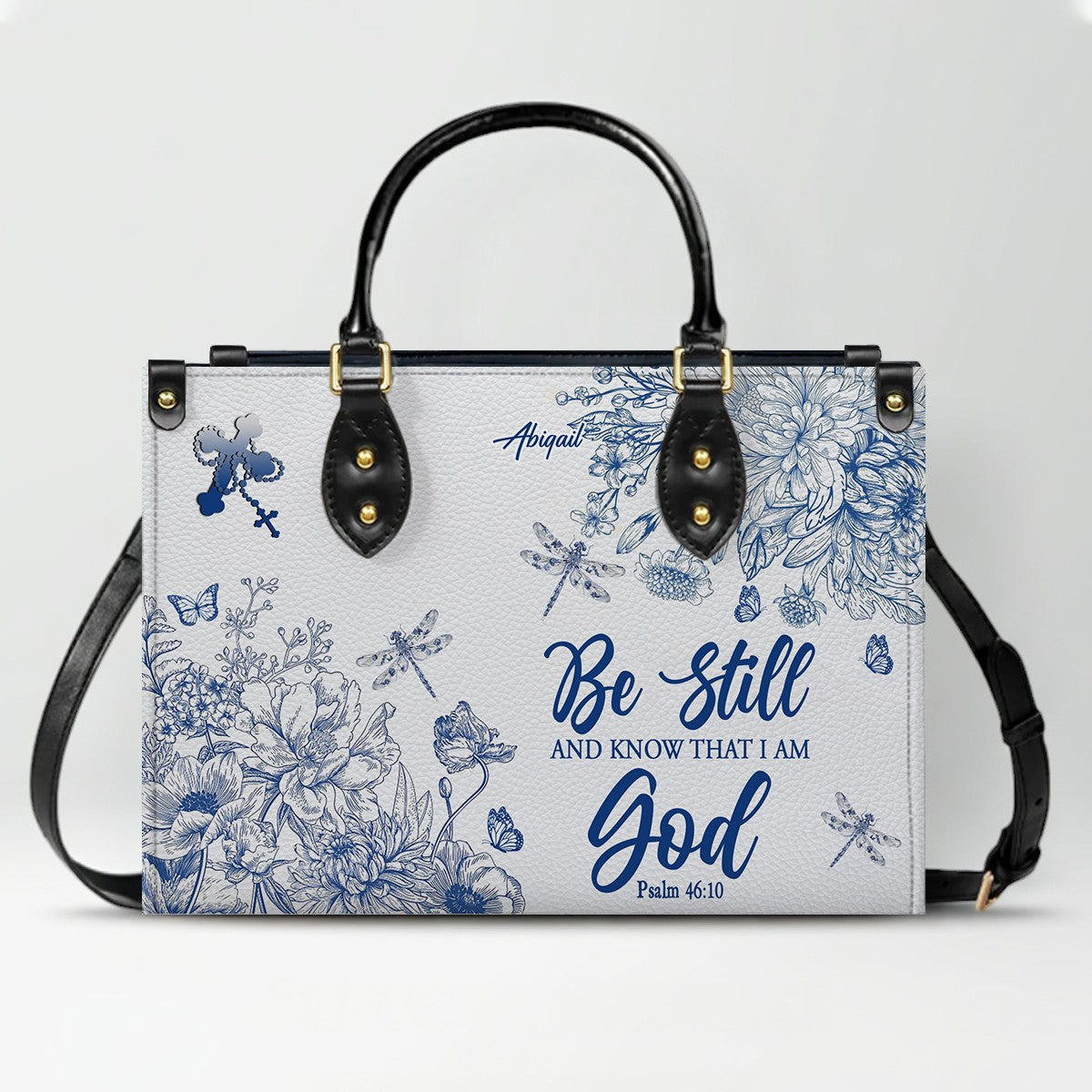 Personalized Christian Leather Handbag – Custom Name, Color & Bible Verse | CHRISTIANARTBAG