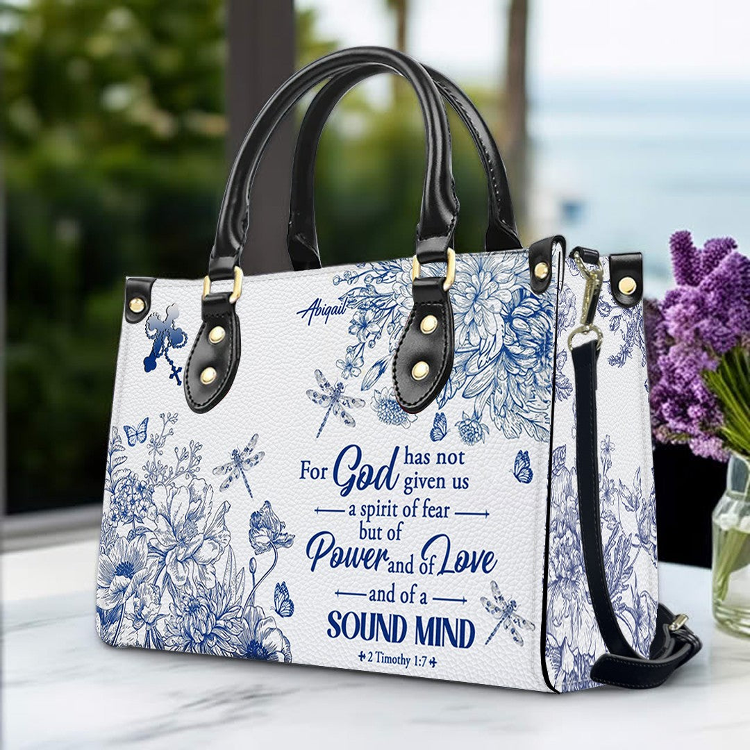 Personalized Christian Leather Handbag – Custom Name, Color & Bible Verse | CHRISTIANARTBAG