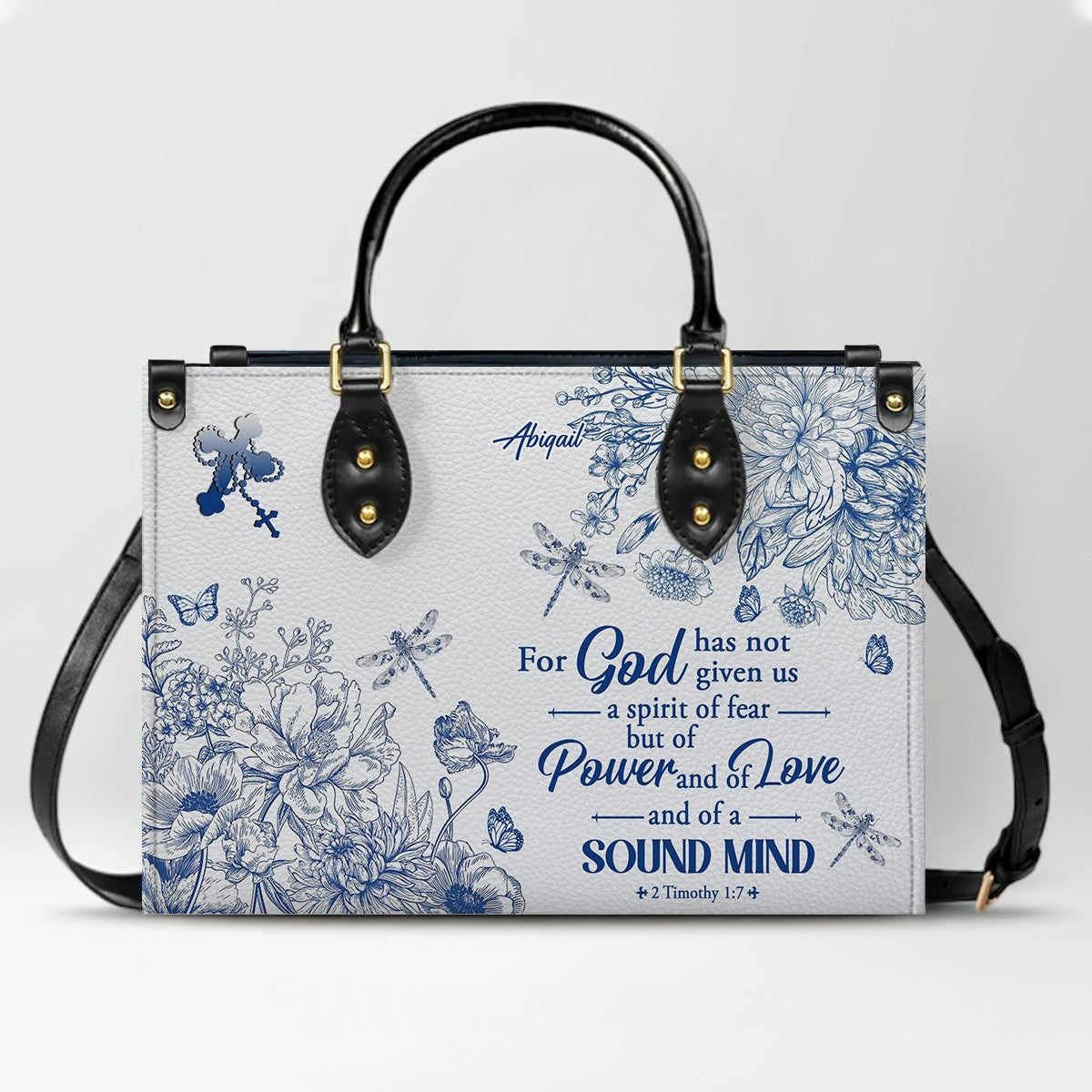 Personalized Christian Leather Handbag – Custom Name, Color & Bible Verse | CHRISTIANARTBAG