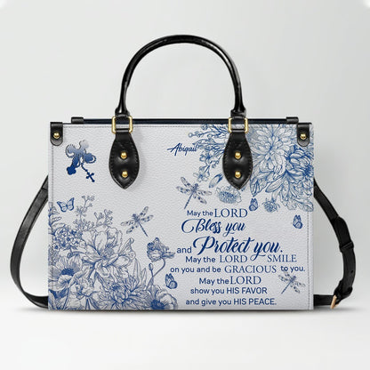 Personalized Christian Leather Handbag – Custom Name, Color & Bible Verse | CHRISTIANARTBAG