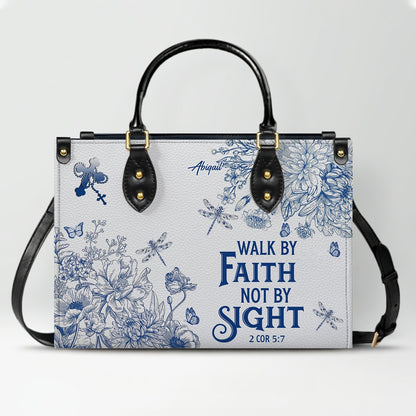Personalized Christian Leather Handbag – Custom Name, Color & Bible Verse | CHRISTIANARTBAG