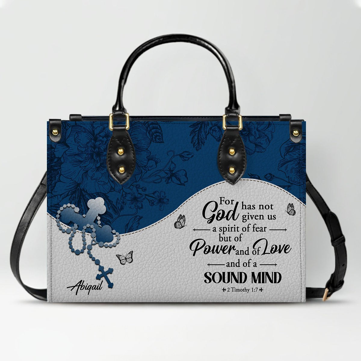 Personalized Leather Handbag with Bible Verses – Custom Christian Purse with Name | CHRISTIANARTBAG