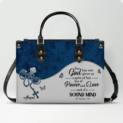 Personalized Leather Handbag with Bible Verses – Custom Christian Purse with Name | CHRISTIANARTBAG