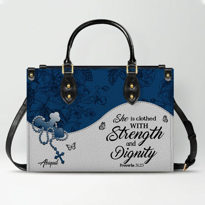 Personalized Leather Handbag with Bible Verses – Custom Christian Purse with Name | CHRISTIANARTBAG