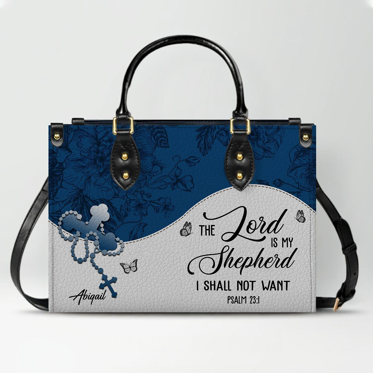 Personalized Leather Handbag with Bible Verses – Custom Christian Purse with Name | CHRISTIANARTBAG
