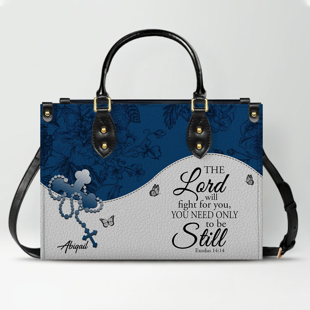 Personalized Leather Handbag with Bible Verses – Custom Christian Purse with Name | CHRISTIANARTBAG