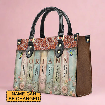 Christianartbag Handbags- Uncover the sacred meaning of your name - Bookmarks Leather Handbag - CABLTB01120624.