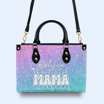 Boujee Mama Personalized Leather Handbag by CHRISTIANARTBAG – Glamorous Motherhood Essentials