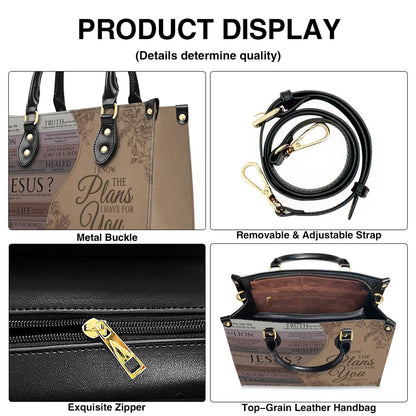 Personalized Leather Handbag for Christian Women – Jeremiah 29:11 “I Know the Plans I Have for You” – CHRISTIANARTBAG Faith Purse Gift