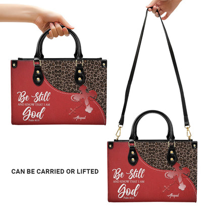 Personalized Christian Leather Handbag with Custom Bible Verse – Leopard Print Faith Purse Gift for Women by CHRISTIANARTBAG