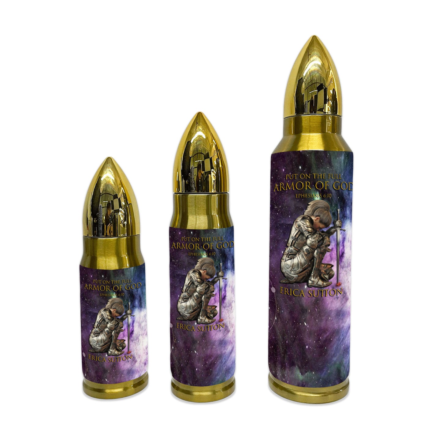 Christianartbag Drinkware, Put On The Full Armor Of God Personalized Bullet Tumbler, Personalized Bullet Tumbler, Armor Of GOD Bullet Tumbler, Christmas Gift, CAB06280823