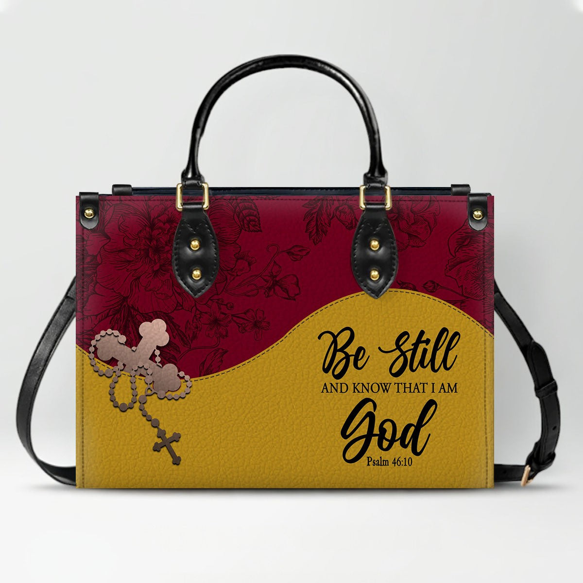 Custom Christian Leather Handbag – Personalized Name, Color & Bible Verse | CHRISTIANARTBAG