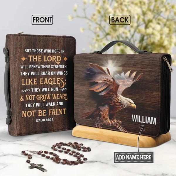 Christianart Bible Cover, But Those Who Hope In The Lord Isaiah 40 31, Personalized Gifts for Pastor, Gifts For Women, Gifts For Men. - Christian Art Bag